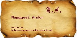 Meggyesi Andor névjegykártya